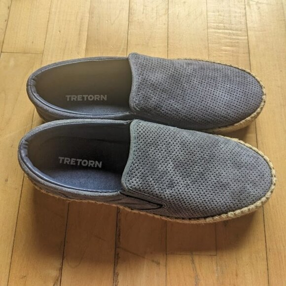 NEW Tretorn | Emilia Suede Platform Espadrille Sneakers in Deep Sea Blue - Picture 3 of 9